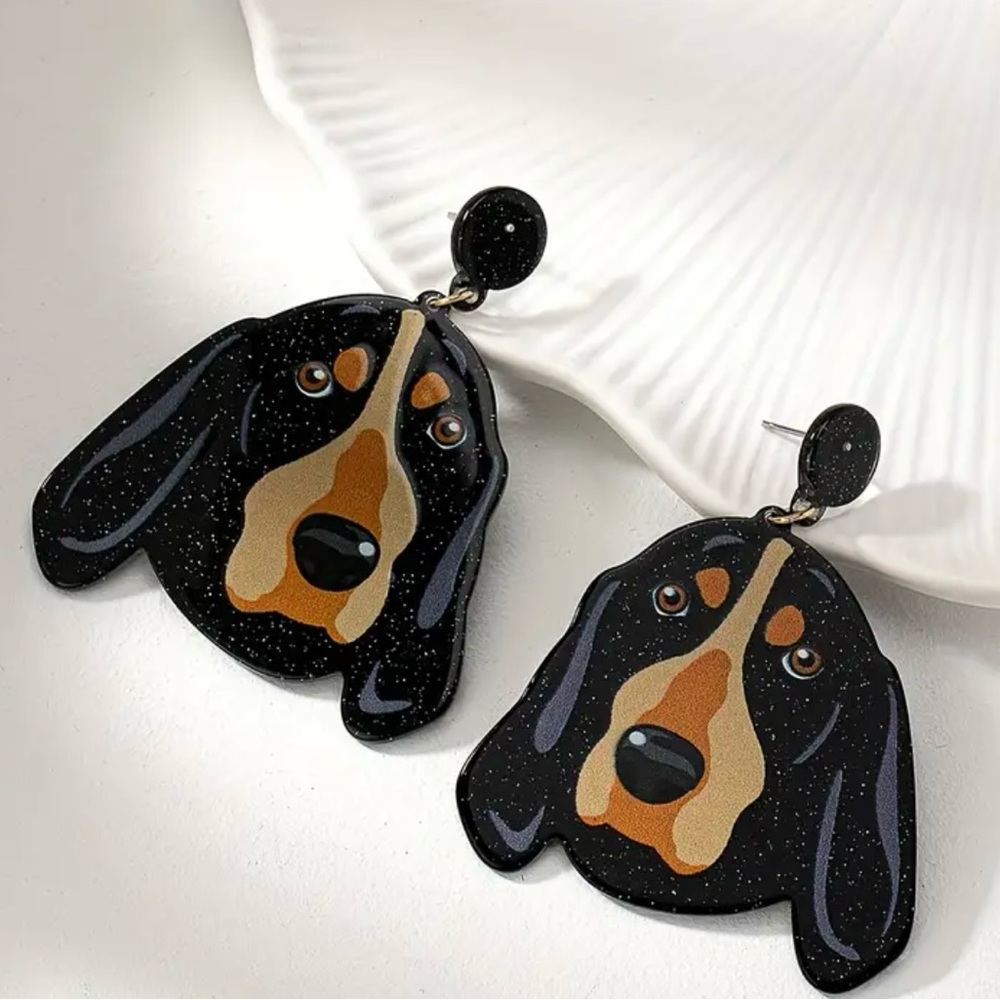 Smokey the Dog Earrings